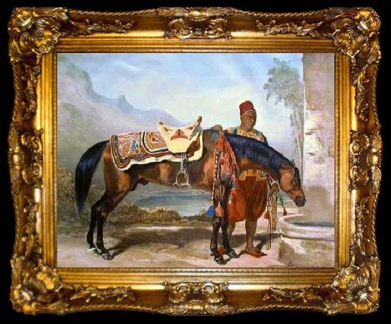 framed  unknow artist Arab or Arabic people and life. Orientalism oil paintings  513, ta009-2